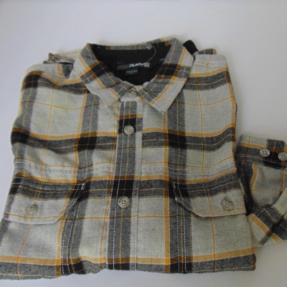 RUSTY Boys Plaid Shirt Size XL